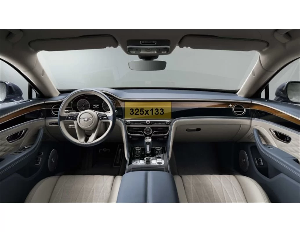 Bentley Flying Spur 2019 - Present Multimedia 12,3" ExtraShield Screeen Protector - 1 - Interior Dash Trim Kit