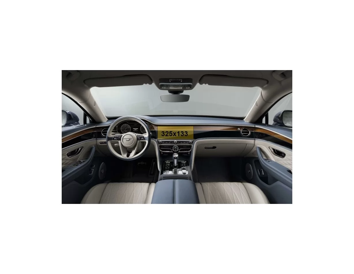 Bentley Flying Spur 2019 - Present Multimedia 12,3" ExtraShield Screeen Protector - 1 - Interior Dash Trim Kit
