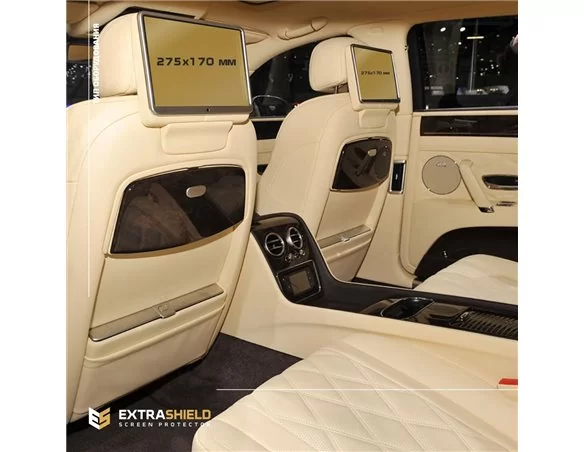 Bentley Flying Spur 2022 - Present Passenger monitors (2pcs,) ExtraShield Screeen Protector - 1 - Interior Dash Trim Kit