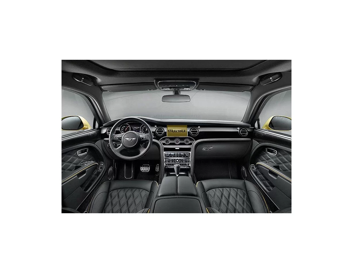 Bentley Mulsanne 2016 - Present Multimedia 8" ExtraShield Screeen Protector - 1 - Interior Dash Trim Kit