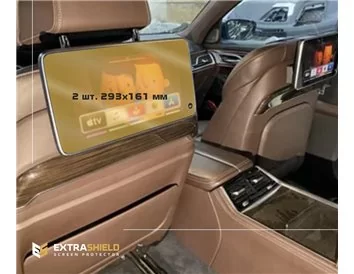 BMW 7 Series (G11/G12) 2019 - Present Passenger monitors (2pcs,) 10,2" ExtraShield Screeen Protector - 1 - Interior Dash Trim Ki