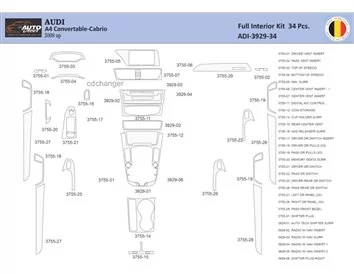 Audi A4 B8 2008–2016 Interior WHZ Dashboard trim kit 34 Parts - 1 - Interior Dash Trim Kit