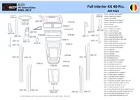 Audi A5 2008–2016 Interior WHZ Dashboard trim kit 40 Parts - 1 - Interior Dash Trim Kit