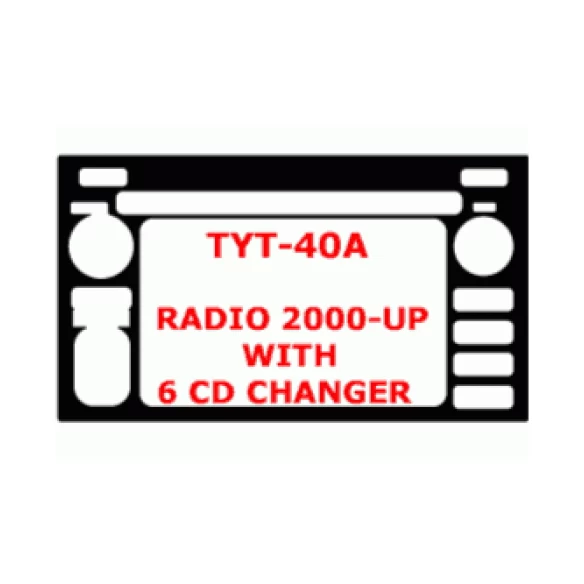 Toyota Celica 2000-UP 6 CD changer, 1 Parts set Interior BD Dash Trim Kit