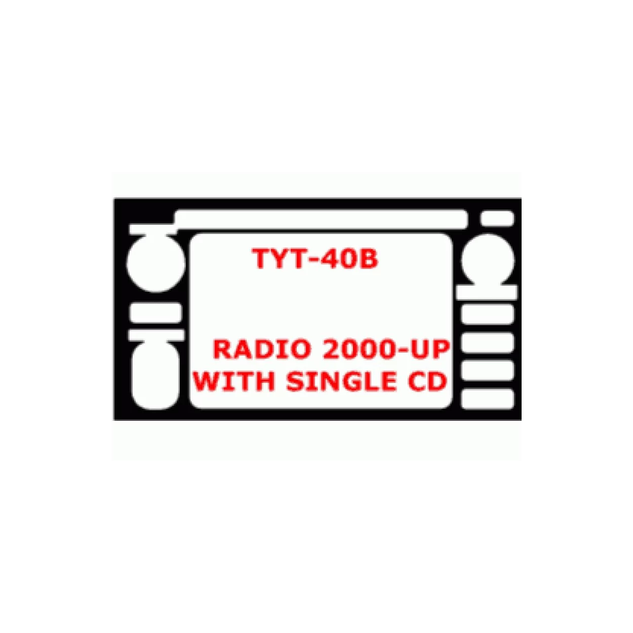 Toyota Celica 2000-UP Single CD Player, 1 Parts set Interior BD Dash Trim Kit