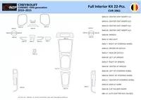 Chevrolet Camaro 2010-2015 Interior WHZ Dashboard trim kit 22 Parts - 1 - Interior Dash Trim Kit