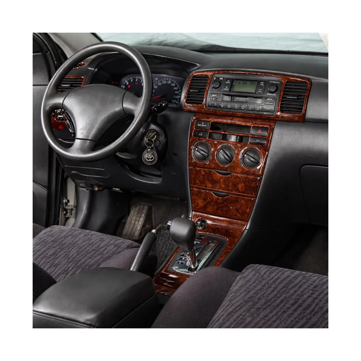 Toyota Corolla 03.02-05.04 3D Interior Dashboard Trim Kit Dash Trim Dekor 18-Parts