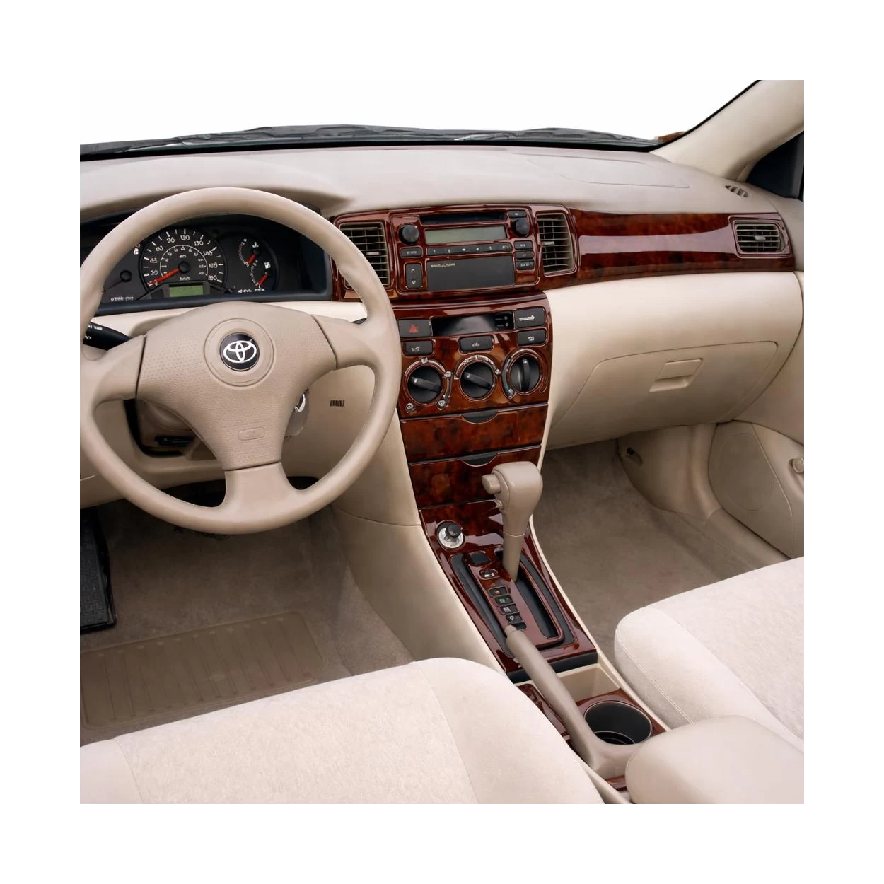 Toyota Corolla 06.04-08.07 3D Interior Dashboard Trim Kit Dash Trim Dekor 19-Parts