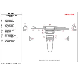 BMW Z4 2003-UP Full Set Interior BD Dash Trim Kit 2