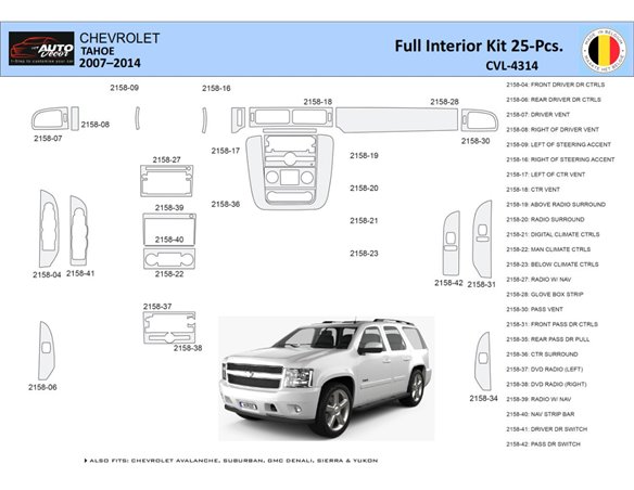 Ford Mustang 2005-2009 Folding roof-Cabrio, Full Set Interior BD Dash Trim Kit Car Tuning Interior Tuning Interior Customisation