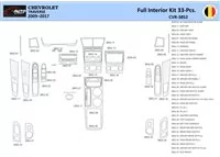 Chevrolet Traverse 2009-2013 Interior WHZ Dashboard trim kit 33 Parts - 1 - Interior Dash Trim Kit
