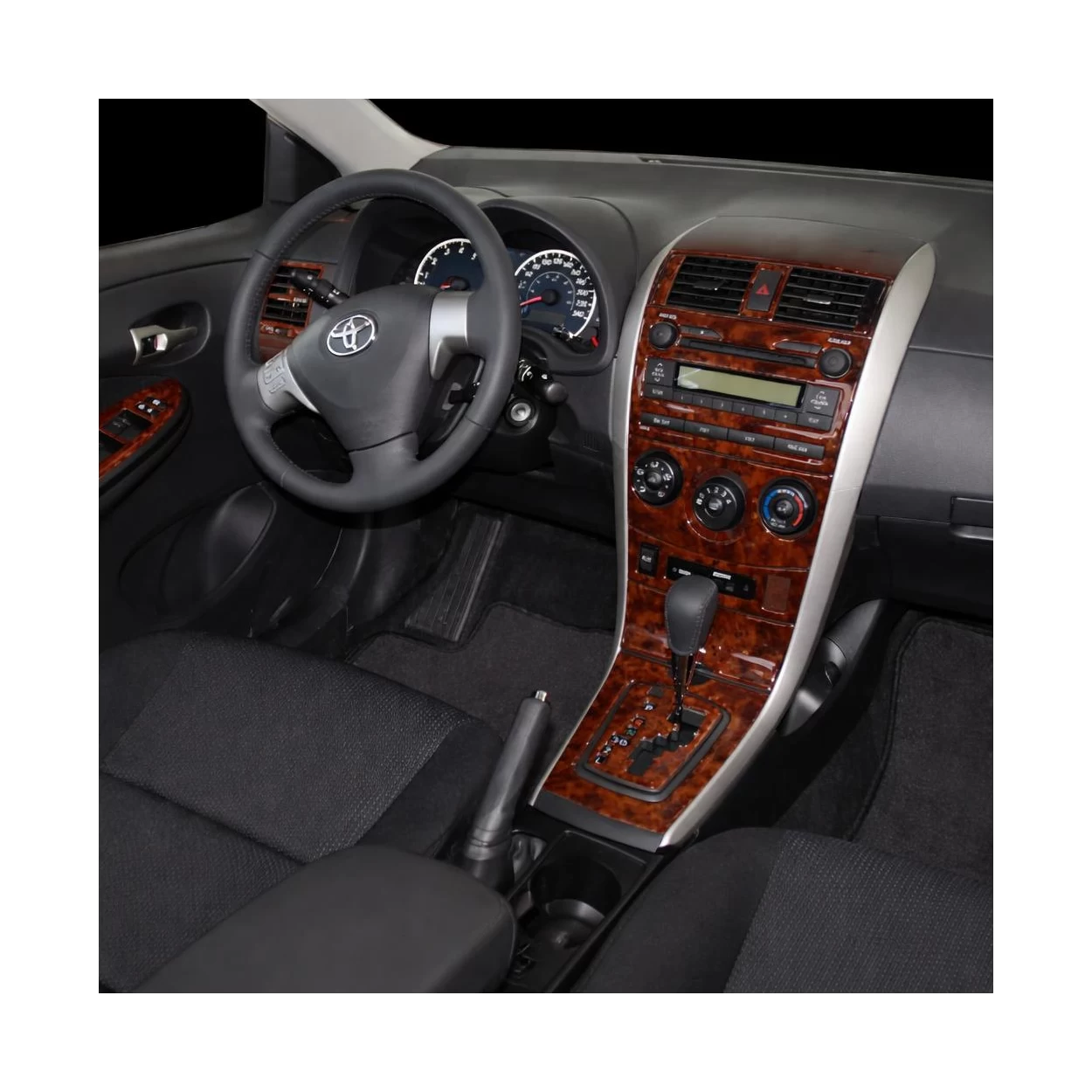 Toyota Corolla 2009-UP Basic Set, Without NAVI Interior BD Dash Trim Kit