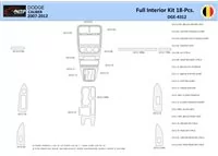 Dodge Caliber 2010-2012 Interior WHZ Dashboard trim kit 18 Parts - 1 - Interior Dash Trim Kit