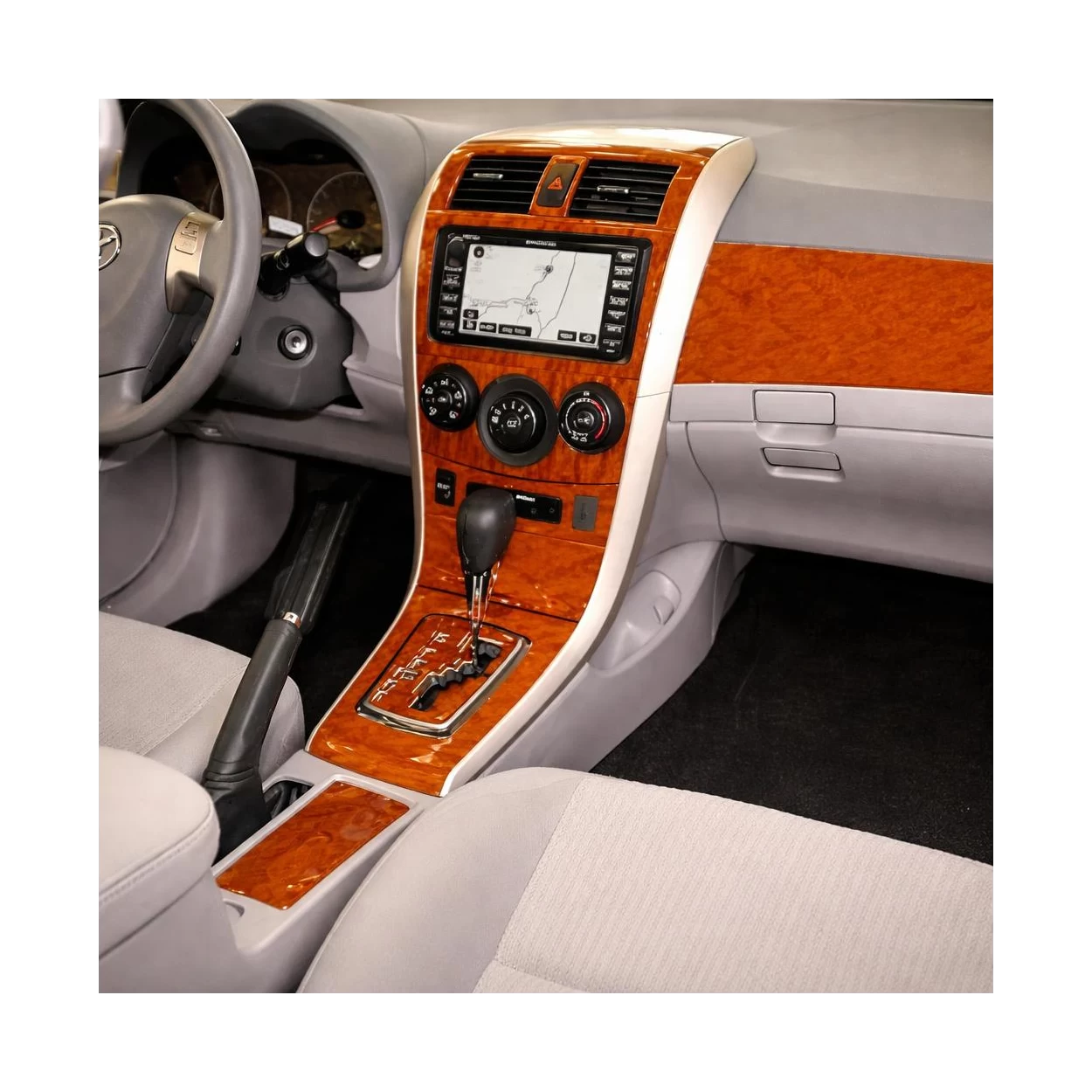 Toyota Corolla 2009-UP OEM Kit, Without NAVI, Automatic AC Interior BD Dash Trim Kit