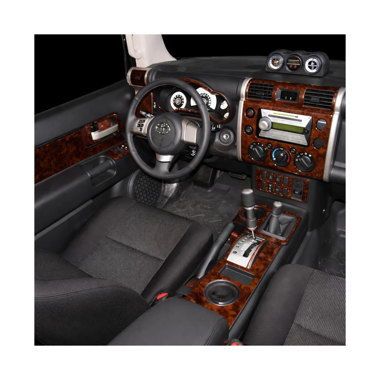 Toyota FJ Cruiser 2007-UP Basic Set, Manual Gear Box Interior BD Dash Trim Kit