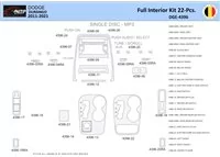 Dodge Durango WD 2011-2022 Interior WHZ Dashboard trim kit 22 Parts - 1 - Interior Dash Trim Kit