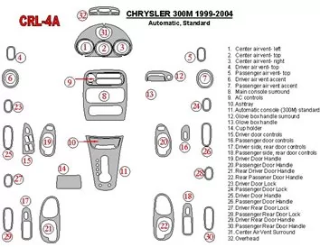 Chrysler 300M 1999-UP Chrysler 300M, Automatic Gearbox Interior BD Dash Trim Kit