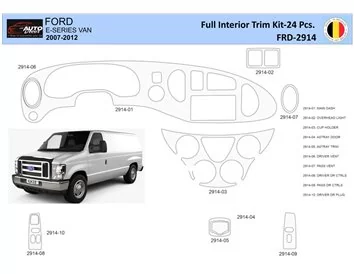 Ford E-Series E-Van 2008-2011 Interior WHZ Dashboard trim kit 10 Parts - 1 - Interior Dash Trim Kit