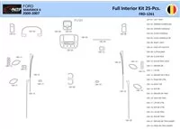Ford Maverick II 2000-2005 Interior WHZ Dashboard trim kit 25 Parts - 1 - Interior Dash Trim Kit
