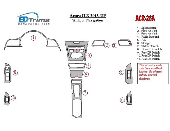 Audi A3 Typ 8P 01.2010 3M 3D Car Tuning Interior Tuning Interior Customisation UK Right Hand Drive Australia Dashboard Trim Kit 