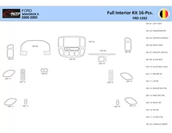Ford Maverick II 2000-2005 Interior WHZ Dashboard trim kit 16 Parts - 1 - Interior Dash Trim Kit
