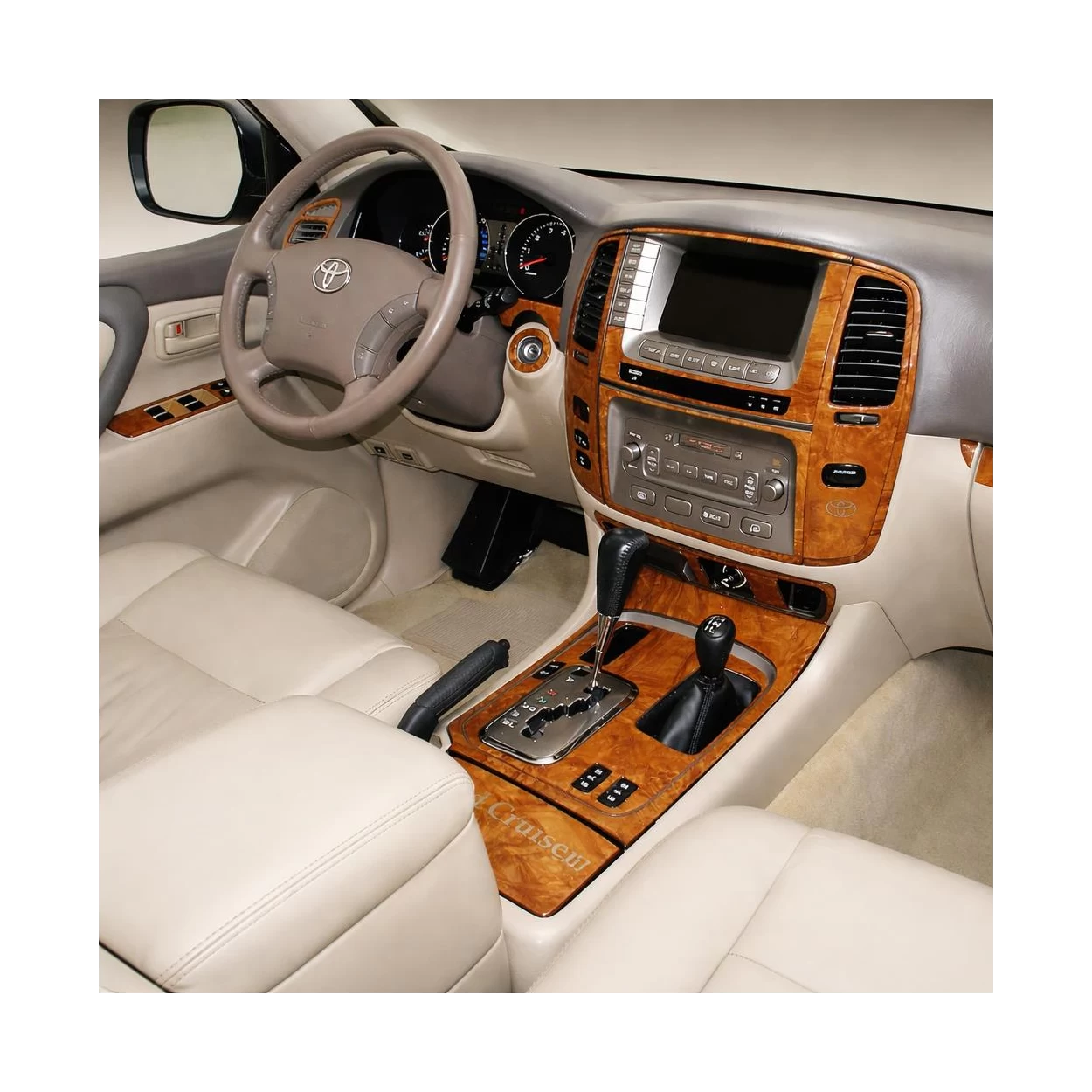 Toyota Land Cruiser 100 2003-2007 With NAVI, Automatic Gear Interior BD Dash Trim Kit