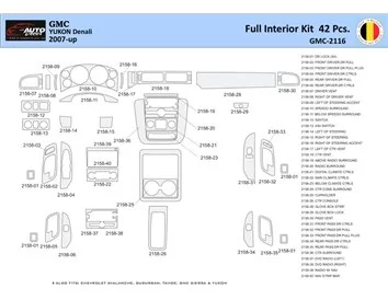 GMC Yukon 2007-2014 Interior WHZ Dashboard trim kit 42 Parts - 1 - Interior Dash Trim Kit