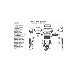 BMW Z4 E89 2009–2016 3D Interior Dashboard Trim Kit Dash Trim Dekor 37-Parts 2