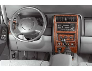 Chrysler Cherokee 04.1997 3D Interior Dashboard Trim Kit Dash Trim Dekor 9-Parts - 1 - Interior Dash Trim Kit