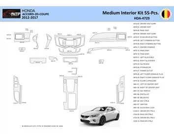 Honda Accord 2014-2022 Interior WHZ Dashboard trim kit 30 Parts - 1 - Interior Dash Trim Kit