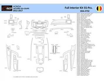 Honda Accord 2014-2022 Interior WHZ Dashboard trim kit 55 Parts - 1 - Interior Dash Trim Kit