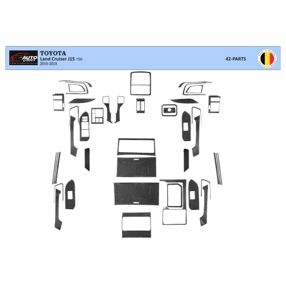 Toyota Land Cruiser Prado 150 2009-2014 Interior BD Dash Trim Kit
