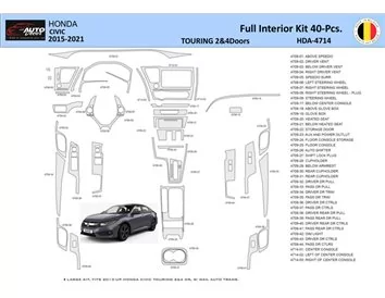 Honda Civic XI 2015-2021 Interior WHZ Dashboard trim kit 40 Parts - 1 - Interior Dash Trim Kit