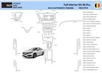 Honda Civic XI 2015-2021 Interior WHZ Dashboard trim kit 26 Parts - 1 - Interior Dash Trim Kit