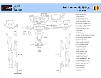 Honda CR-V 2012-2016 Interior WHZ Dashboard trim kit 33 Parts - 1 - Interior Dash Trim Kit