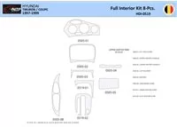 Hyunda Coupe 1997-1999 Interior WHZ Dashboard trim kit 20N Parts - 1 - Interior Dash Trim Kit