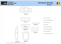 Hyunda Coupe 1997-1999 Interior WHZ Dashboard trim kit 20 Parts - 1 - Interior Dash Trim Kit