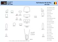 Hyundai Accent 2001-2005 Interior WHZ Dashboard trim kit 22 Parts - 1 - Interior Dash Trim Kit