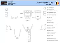 Hyunda Coupe 2004-2008 Interior WHZ Dashboard trim kit 22 Parts - 1 - Interior Dash Trim Kit
