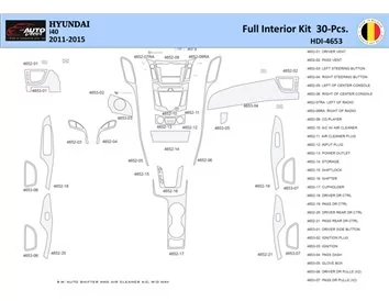 Hyundai i40 2011-2015 Interior WHZ Dashboard trim kit 30 Parts - 1 - Interior Dash Trim Kit