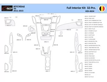 Hyundai i40 2011-2015 Interior WHZ Dashboard trim kit 32 Parts - 1 - Interior Dash Trim Kit
