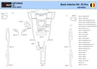Hyundai i40 2011-2015 Interior WHZ Dashboard trim kit 25 Parts - 1 - Interior Dash Trim Kit
