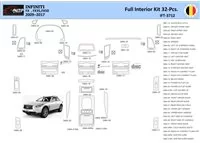 Infiniti FX S51 2009-2017 Interior WHZ Dashboard trim kit 32 Parts - 1 - Interior Dash Trim Kit