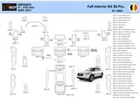 Infiniti FX S51 2009-2017 Interior WHZ Dashboard trim kit 36 Parts - 1 - Interior Dash Trim Kit