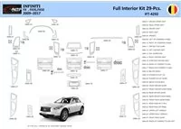 Infiniti FX S51 2009-2017 Interior WHZ Dashboard trim kit 29 Parts - 1 - Interior Dash Trim Kit