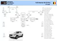 Infiniti FX S51 2009-2017 Interior WHZ Dashboard trim kit 25 Parts - 1 - Interior Dash Trim Kit