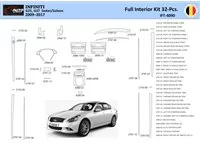 Infiniti G25 2009–2015 Convertible Interior WHZ Dashboard trim kit 32 Parts - 1 - Interior Dash Trim Kit
