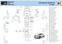 Infiniti G37 2008–2015 Sedan Interior WHZ Dashboard trim kit 40 Parts - 1 - Interior Dash Trim Kit