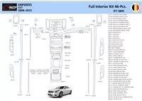 Infiniti G37 2008–2015 Sedan Interior WHZ Dashboard trim kit 46 Parts - 1 - Interior Dash Trim Kit