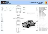 Isuzu D-Max Interior WHZ Dashboard trim kit 23 Parts - 1 - Interior Dash Trim Kit